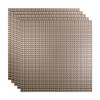 FASDE Square Decorative Vinyl 2ft x 2ft Lay in Ceiling Panel in Brushed Nickel (5 Pack) view 1