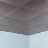 FASDE Square Decorative Vinyl 2ft x 2ft Lay in Ceiling Panel in Brushed Nickel (5 Pack) view 2