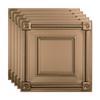 FASDE Coffer Decorative Vinyl 2ft x 2ft Lay in Ceiling Panel in Argent Bronze (5 Pack) view 1