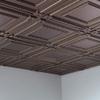 FASDE Coffer Decorative Vinyl 2ft x 2ft Lay in Ceiling Panel in Argent Bronze (5 Pack) view 2
