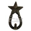 Decor for The Soul 6 Horseshoe Star Cast Iron Key Hooks Coat Rack Towel Hanger Rustic Western 6" view 3