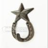 Decor for The Soul 6 Horseshoe Star Cast Iron Key Hooks Coat Rack Towel Hanger Rustic Western 6" view 4