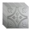 FASDE Traditional Style/Pattern 5 Decorative Vinyl 2ft x 2ft Lay in Ceiling Panel in Argent Silver (5 Pack) view 1