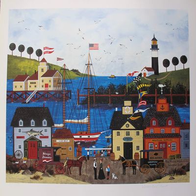 Jane Wooster Scott THE MAINE ATTRACTION Hand Signed Limited Edition Lithograph