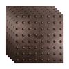 FASDE Dome Decorative Vinyl 2ft x 2ft Lay in Ceiling Panel in Smoked Pewter (5 Pack) view 1