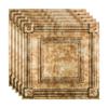 FASDE Coffer Decorative Vinyl 2ft x 2ft Lay in Ceiling Panel in Bermuda Bronze (5 Pack) view 1