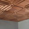 FASDE Coffer Decorative Vinyl 2ft x 2ft Lay in Ceiling Panel in Polished Copper (5 Pack) view 2