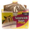 [15 Pack] Disposable Plastic Resealable Sandwich Bags - Food Storage Kosher Grip N Zip Bags - Great for Snacks, Food Prep, Travel, Meal Prep, School, Home, Office (150 Per Box) view 3