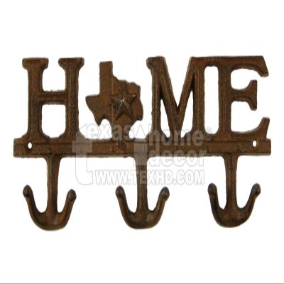 Decor for The Soul Texas Key Rack Home Hat Hooks Coat Holder Rustic Cast Iron Western Wall Decor