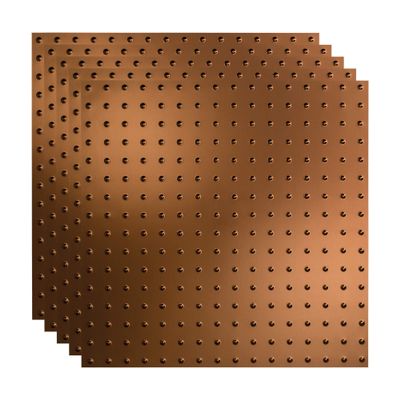 FASDE Minidome Decorative Vinyl 2ft x 2ft Lay in Ceiling Panel in Oil-Rubbed Bronze (5 Pack)