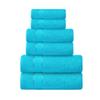 Bath Towels Set-100% Cotton- 2 Bath, 2 Hand & 2 Washcloths- Large, Thick, Fluffy, Absorbent, Quick Dry, Soft, Plush -Gift, Pool, Hotel, Gym Towel -6 Piece Luxury Bathroom Towels -Aqua Blue / Turquoise view 1