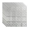 FASDE Traditional Style/Pattern 10 Decorative Vinyl 2ft x 2ft Lay in Ceiling Panel in Brushed Aluminum (5 Pack) view 1