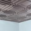 FASDE Coffer Decorative Vinyl 2ft x 2ft Lay in Ceiling Panel in Brushed Nickel (5 Pack) view 2