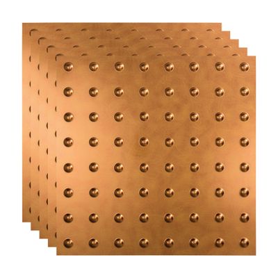 FASDE Dome Decorative Vinyl 2ft x 2ft Lay in Ceiling Panel in Antique Bronze (5 Pack)