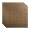 FASDE Minidome Decorative Vinyl 2ft x 2ft Lay in Ceiling Panel in Argent Bronze (5 Pack) view 1