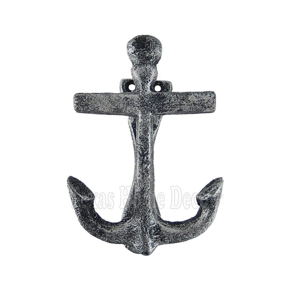 Decor for The Soul Anchor Door Knocker Cast Iron Nautical Beach Decor Rustic Silver Antique Style