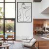 Beauty Minimalist Wall Art, Metal Wall Decor, Metal Wall Hangings, Home Bedroom Decoration, Woman Silhouette (21"W x 30"H / 54x75 cm) view 1