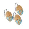 Popular Bath Ombre Rose Design Shower Hooks, Blue view 1