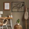 Beauty Wind Minimalist Wall Art, Metal Wall Decor, Metal Wall Hangings, Home Living Room Bedroom Decoration, Female Figure (24"W x 19"H / 60x48cm, Black) view 2