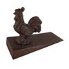 Decor for The Soul Rooster Wedge Doorstop Cast Iron Angled Metal Base Antiqued Rustic Brown Finish view 1