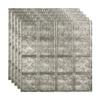FASDE Traditional Style/Pattern 10 Decorative Vinyl 2ft x 2ft Lay in Ceiling Panel in Crosshatch Silver (5 Pack) view 1