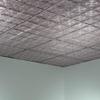 FASDE Traditional Style/Pattern 10 Decorative Vinyl 2ft x 2ft Lay in Ceiling Panel in Crosshatch Silver (5 Pack) view 2