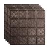 FASDE Traditional Style/Pattern 10 Decorative Vinyl 2ft x 2ft Lay in Ceiling Panel in Smoked Pewter (5 Pack) view 1