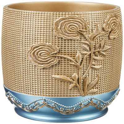 Popular Bath Ombre Rose Design Waste Basket, Blue