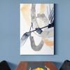 Portrait Canvas Wall Art: Neutral Geometric, Bright Fractal Floral, Modern Multicolor Nature & Animal Abstract Wall Art for Home & Office, Ready to Hang - Congruity III 12X18 view 3