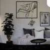 Beauty Wind Minimalist Wall Art, Metal Wall Decor, Metal Wall Hangings, Home Living Room Bedroom Decoration, Female Figure (30"W x 24"H / 75x60cm, Black) view 1