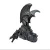DWK "Silent Sentinel Bookshelf Sitting Dragon Figurine | Home Office Fantasy Dcor | Shelf Sitting Figurine Statue | Dragon Fantasy Home Dcor | Bookshelf Decoration - 7" view 2