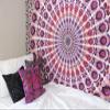 Popular Handicrafts Tapestry Wall Hanging Hippie Mandala Bohemian Hippy Psychedelic Design Indian Peacock Meditation Gypsy Tapestries Bedspread 30 x 40 Inches (76 x 101 cms), Blue view 2