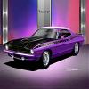 1970 Cuda AAR Fine Art Print by Danny Whitfield - Plum Crazy Purple- Size 20 X 30 view 1
