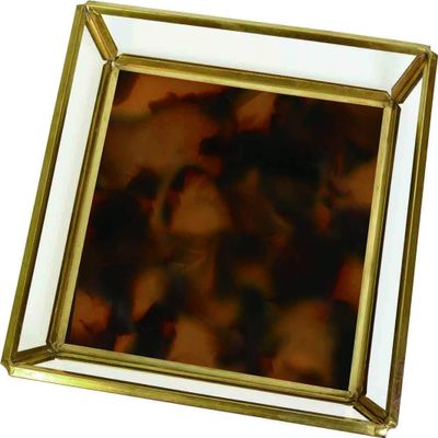 K Japan AM 165255 Curlette Glass Tray SQ H13 x W13 x D2 cm