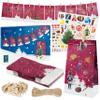 DIY Advent Calendar: Beautiful Craft Advent Calendar 2022 with 24 Paper Treat Bags and Sticker Paper with Numbers Empty Adult Advent Calendar to Fill Yourself Christmas Advent Calendar LIVAIA view 1