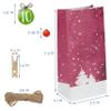 DIY Advent Calendar: Beautiful Craft Advent Calendar 2022 with 24 Paper Treat Bags and Sticker Paper with Numbers Empty Adult Advent Calendar to Fill Yourself Christmas Advent Calendar LIVAIA view 3