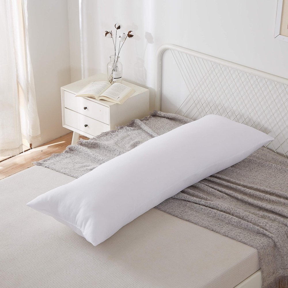 Acanva Fluffy Body Pillow for Adults and Pregnancy, Soft Long Full Pillow Insert for Side Sleepers