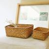 Cabilock 3pcs Woven Tea Storage Basket Natural Sea Grass Sundries Organizer for Picnic Clutter Container Khaki view 4