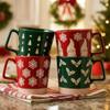 10 Strawberry Street Ceramic Assorted Holiday Set of 4 Mugs, Red/Green view 2