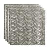 FASDE Current Decorative Vinyl 2ft x 2ft Lay in Ceiling Panel in Crosshatch Silver (5 Pack) view 1