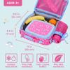 Bentgo Kids Lunch Bag - Double-Insulated, Reusable Lunch Bag for Kids 3+ with Adjustable Strap; Holds Lunch Box/Water Bottle/Snacks; Easy-Clean, Water-Resistant & Pockets (Rainbows & Butterflies) view 3