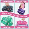 Bentgo Kids Lunch Bag - Double-Insulated, Reusable Lunch Bag for Kids 3+ with Adjustable Strap; Holds Lunch Box/Water Bottle/Snacks; Easy-Clean, Water-Resistant & Pockets (Rainbows & Butterflies) view 4