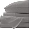 Organic Cotton Bed Sheets Set - 400TC Split Cal King Size Ultra Silver - 5 Piece Bedding - 100% GOTS Certified, Soft Silky Shiny, Luxury Finish Bedsheets - Fits 15" Deep Pocket Mattress view 2