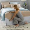 Organic Cotton Bed Sheets Set - 400TC Split Cal King Size Ultra Silver - 5 Piece Bedding - 100% GOTS Certified, Soft Silky Shiny, Luxury Finish Bedsheets - Fits 15" Deep Pocket Mattress view 3