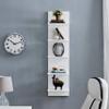 Danya B. Narrow Decorative Wall Mount Vertical Shelving Unit  Modern Column with 5 Shelves Home or Office for Books, Dcor Display (White) view 2