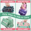 Bentgo Kids Lunch Bag - Durable, Double-Insulated Lunch Bag for Kids 3+; Holds Lunch Box, Water Bottle, & Snacks; Easy-Clean Water-Resistant Fabric & Multiple Zippered Pockets (Tropical) view 4