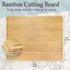 BambooMN Bamboo Burner Cover Cutting Board - 3 Ply - Extra Large - Grooved/Flat (30" x 24" x 0.75") - 1 Piece view 4