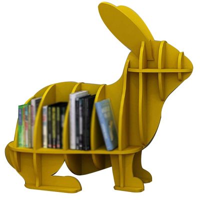 Book shelf organizer for kids Book Display Shelf For Kids ,Floor Cartoon Children's Bookshelf, Rabbit-shaped Children's Room Divider, Environmentally Friendly High-density Board, No Need To Install