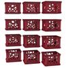 Storex Mini Crates  Stackable Small Storage Crates for Desktop Organization, 9 x 7.75 x 6 inches, School Red, 12-Pack (61593U12S) view 1