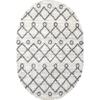 nuLOOM Transitional Kristi Shag Area Rug, 6' 7" x 9' Oval, Ivory view 3